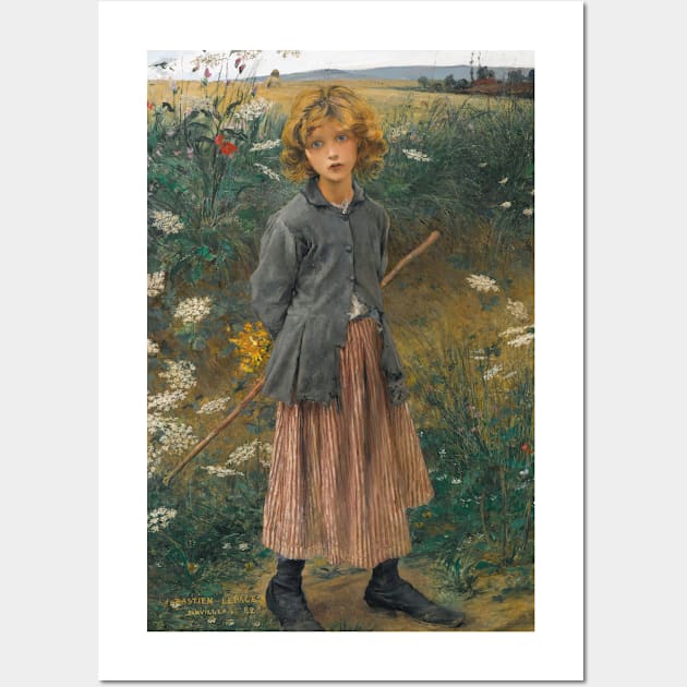 Fleur Du Chemin (La Petite Bergere) by Jules Bastien-Lepage Wall Art by Classic Art Stall